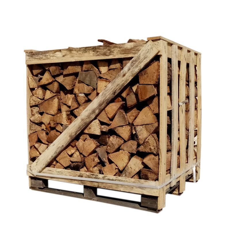 Brennholz – 50 cm – trocken – Hartholzmischung – 1 m³ Palette – 1,3 Zentren - GLUTHAUS