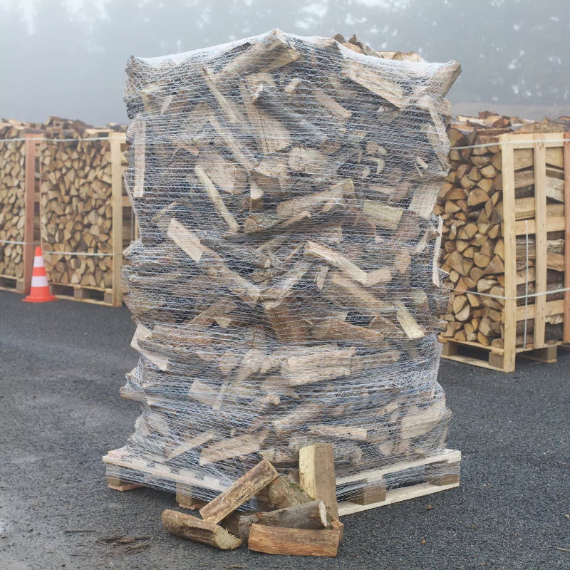 Brennholz – 25 cm – Ballen auf 2 m³ Palette, 100 % natürlich abgelagert - GLUTHAUS