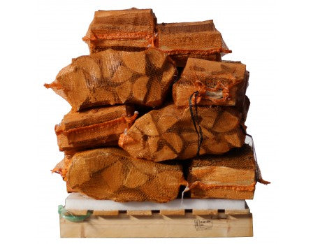 15 Säcke 100 % trockenes Birkenholz à 8 kg – 25 cm - GLUTHAUS