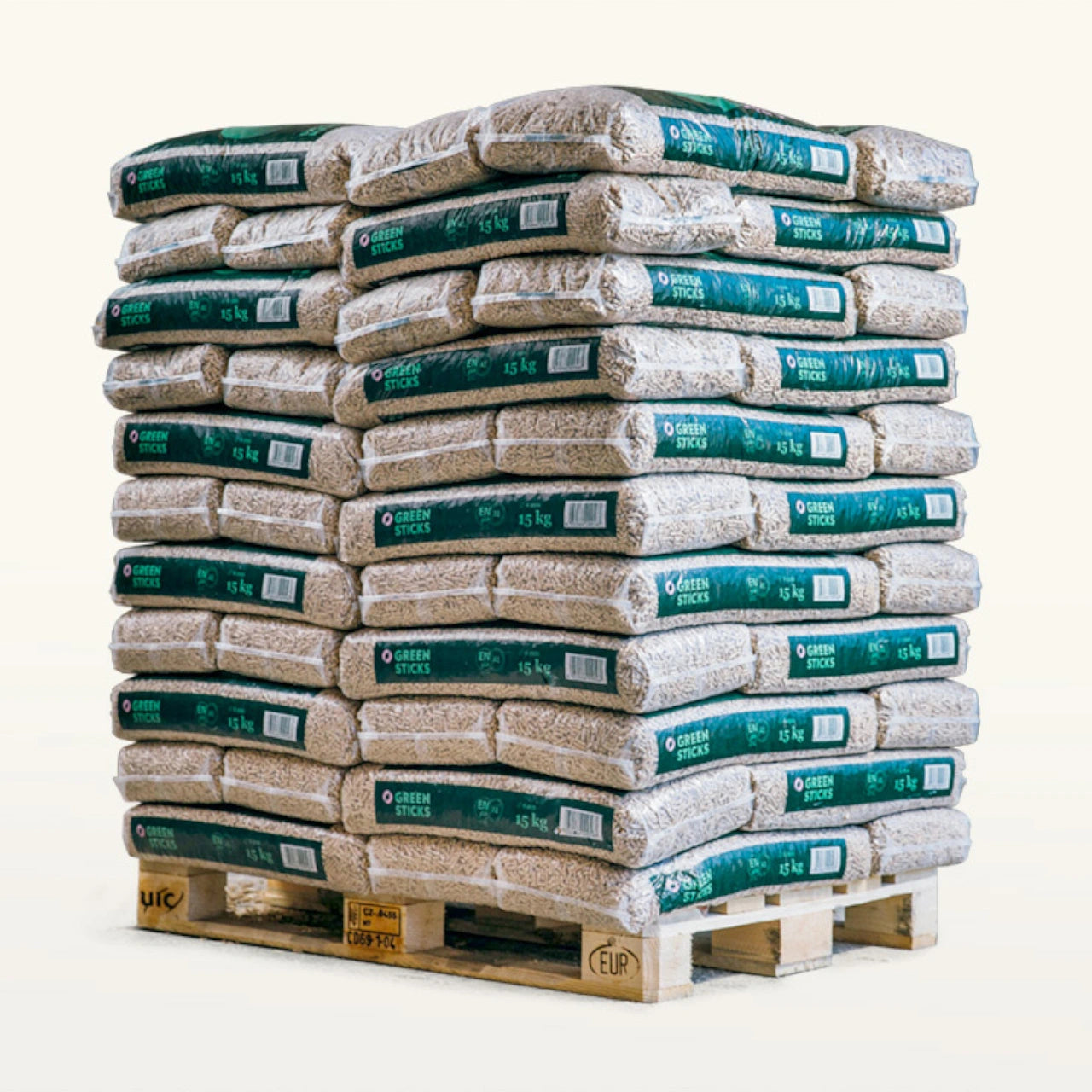 6er-Packung Holzpellets Blue 65 x 15 kg ENplus A1  Weichholz  Heizwert ≥ 4,6 kWh/kg - GLUTHAUS