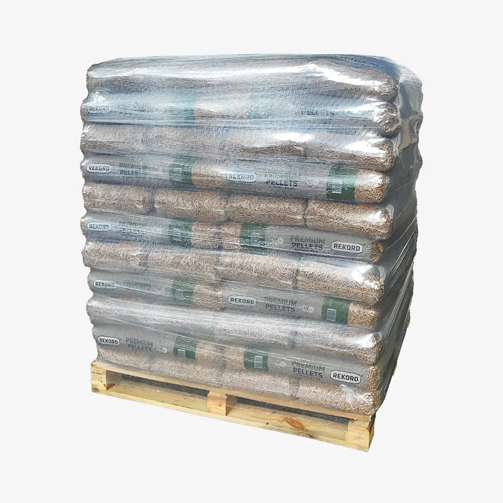 6er-Packung Premium REKORD Pellets A1, Sackware auf Palette (66 x 15 kg) - GLUTHAUS