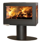 Kaminofen Nama mit Dreifachverbrennung und Scheibenspülung - Korpusfarbe: Schwarz - GLUTHAUS