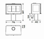 Kaminofen Nama mit Dreifachverbrennung und Scheibenspülung - Korpusfarbe: Schwarz - GLUTHAUS